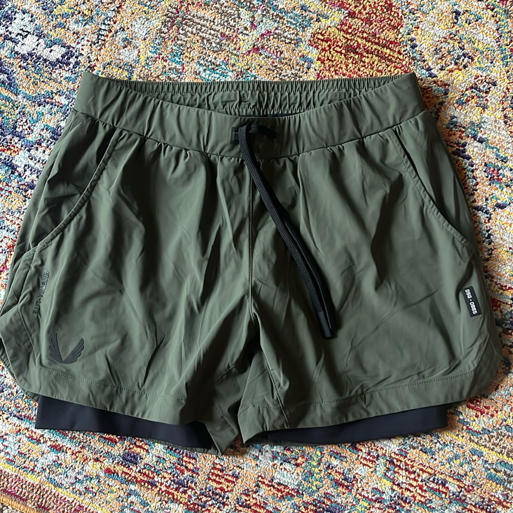 ASRV army green lined shorts. Excellent condition. Size L